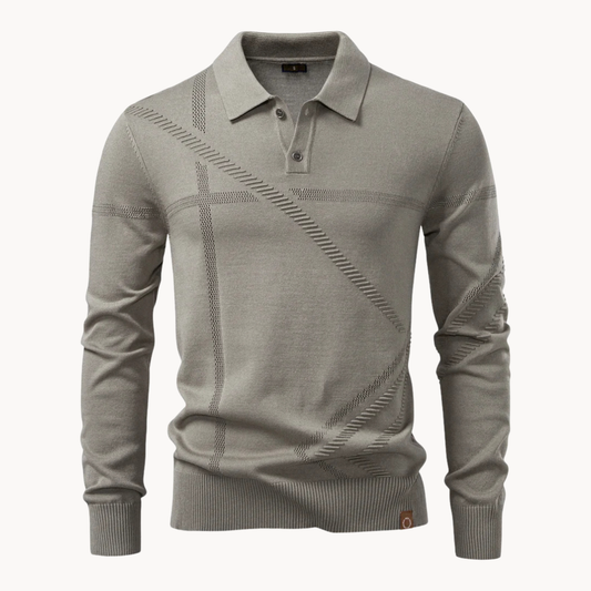 Men's Knit Polo Shirt with Tailored Fit