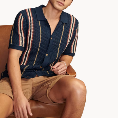 Men's Knit Revere Collar Shirt