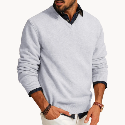 Men's Knit V-Neck Sweater