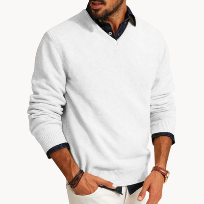 Men's Knit V-Neck Sweater