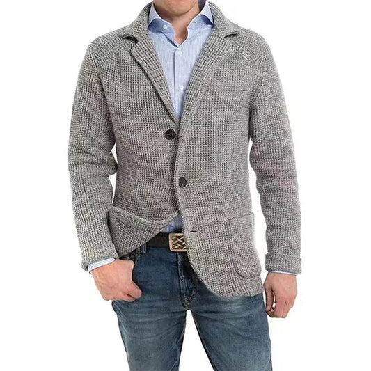 Men's Knitted Cardigan with Button Detail