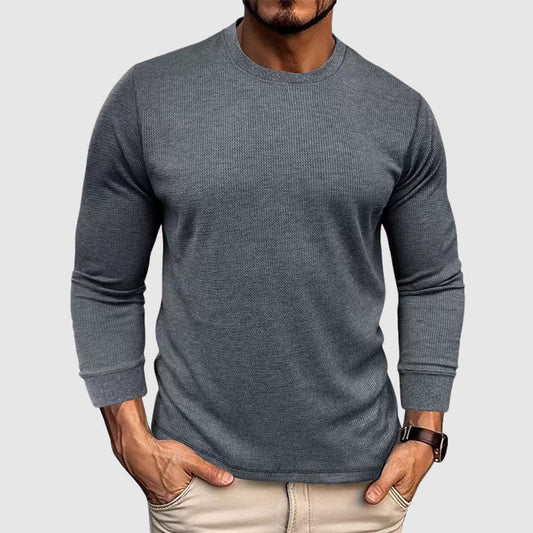 Men's Knitted High Collar Shirt