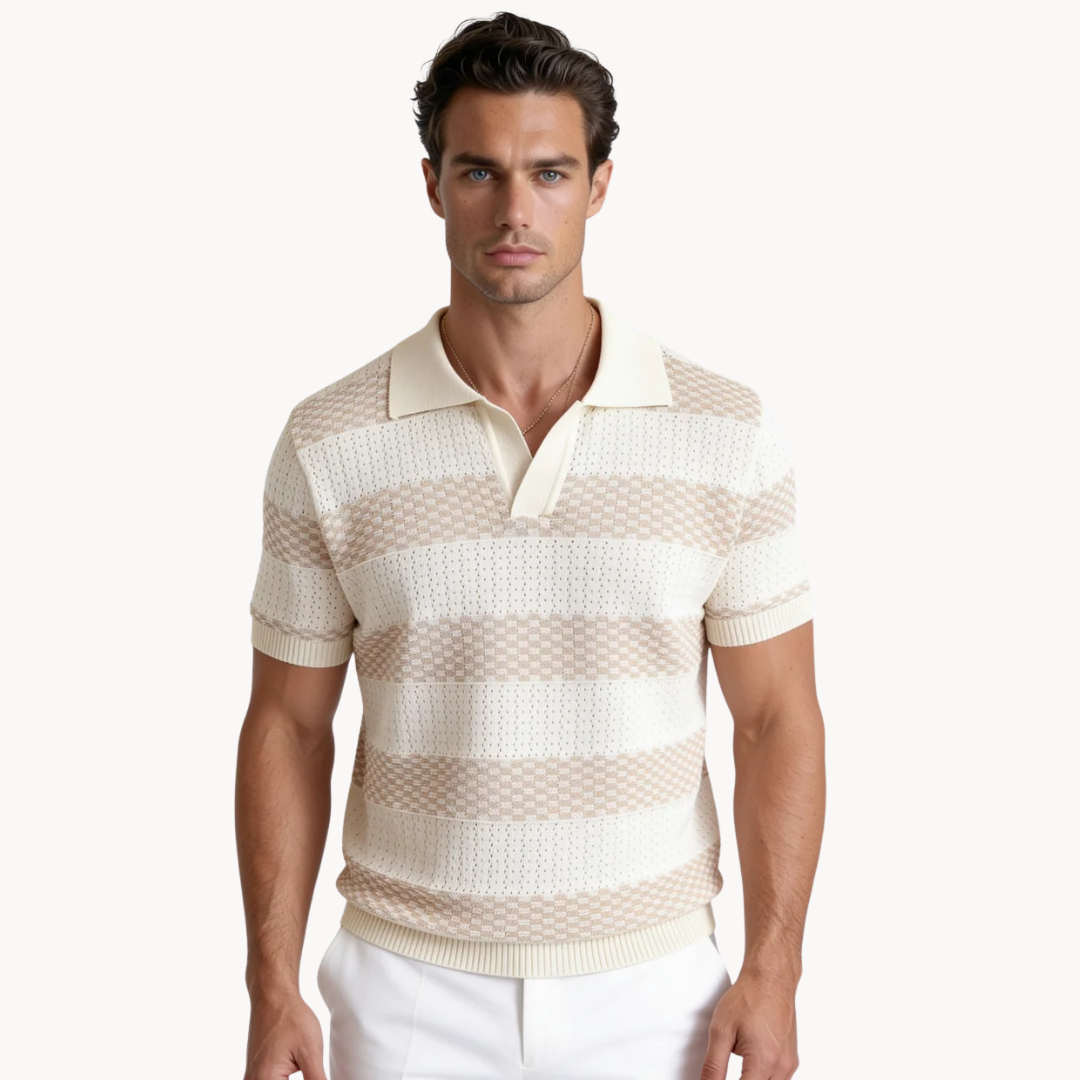 Men's Knitted Polo Shirt