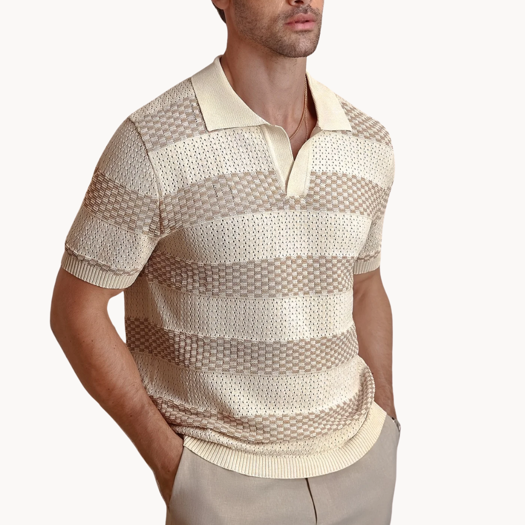 Men's Knitted Polo Shirt