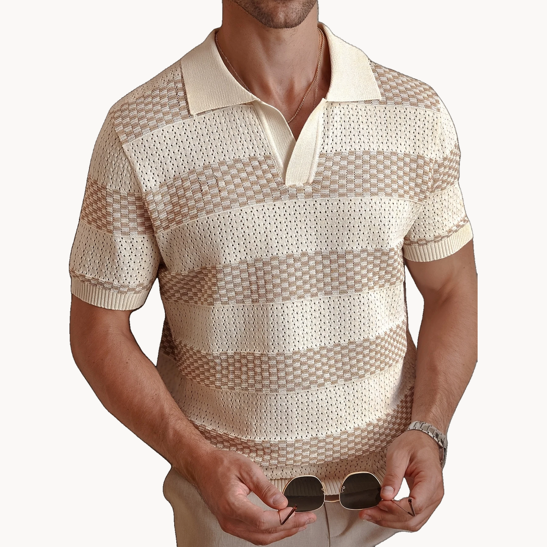 Men's Knitted Polo Shirt
