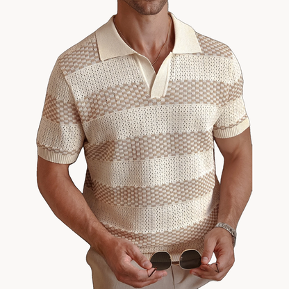 Men's Knitted Polo Shirt