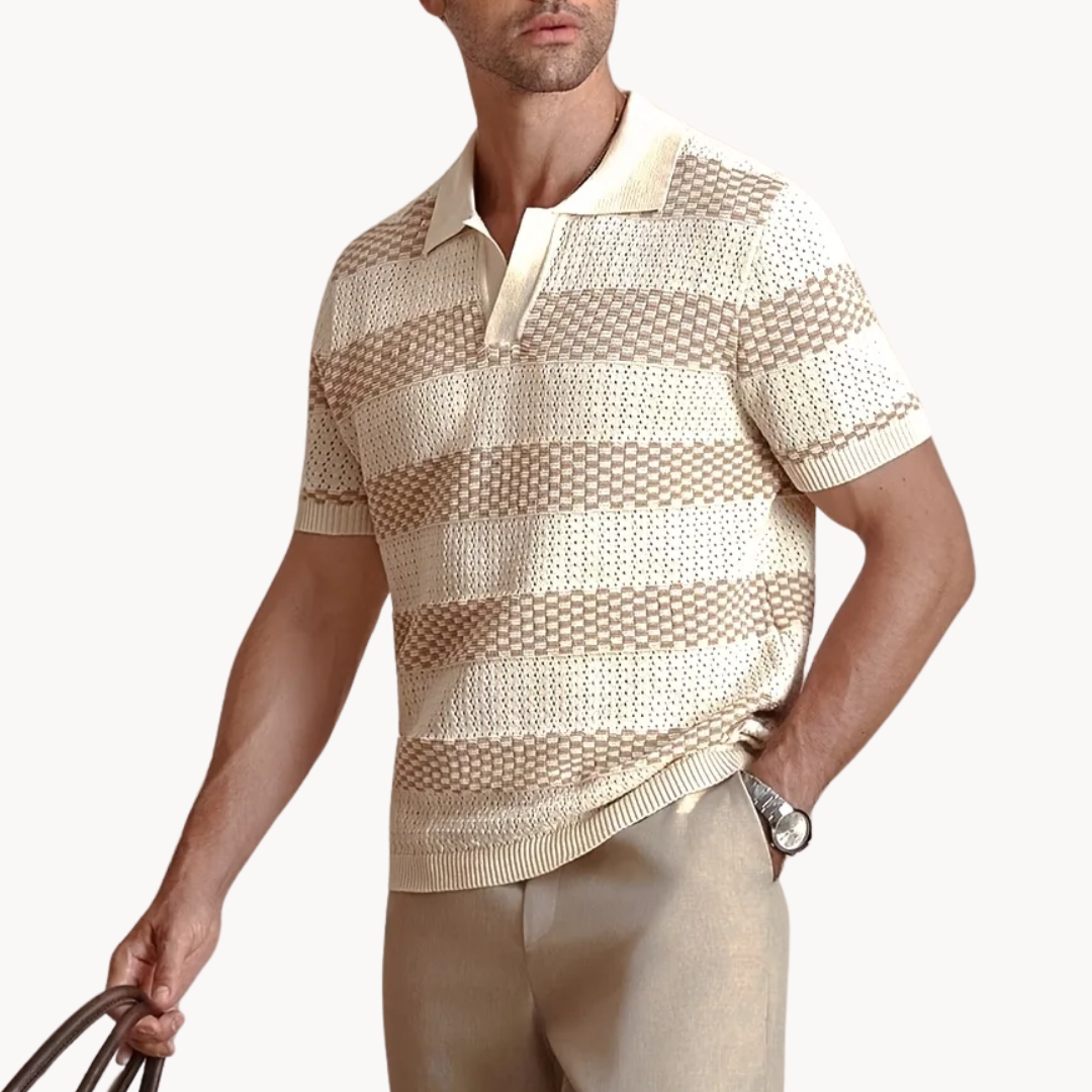 Men's Knitted Polo Shirt