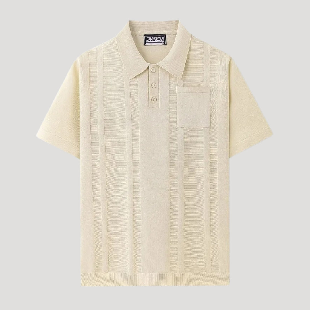 Men's Knitted Short-Sleeved Polo Shirt