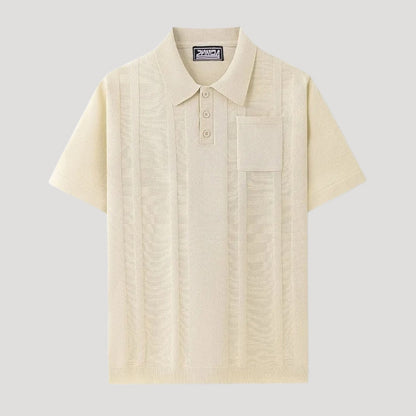 Men's Knitted Short-Sleeved Polo Shirt
