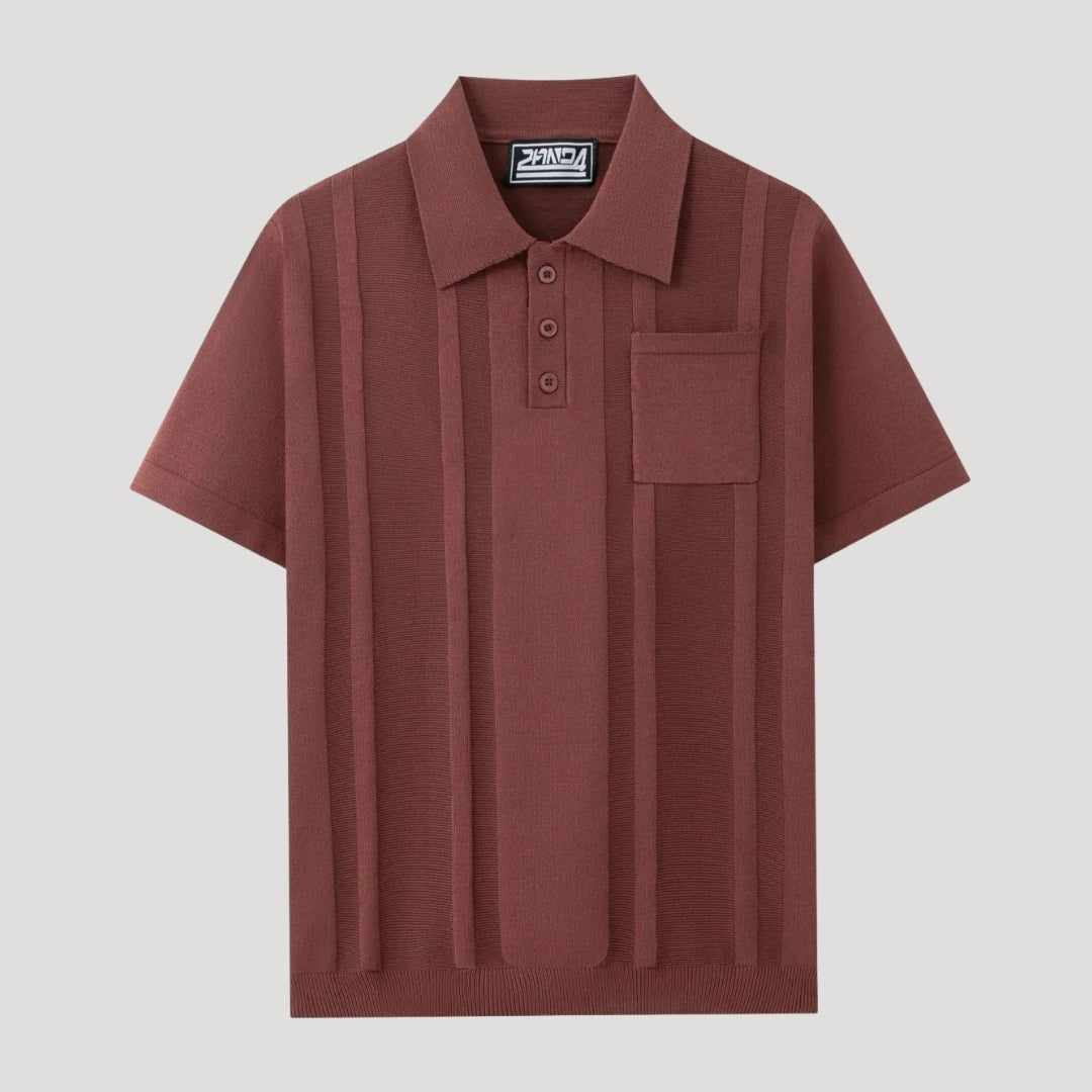 Men's Knitted Short-Sleeved Polo Shirt