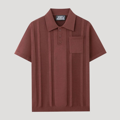 Men's Knitted Short-Sleeved Polo Shirt