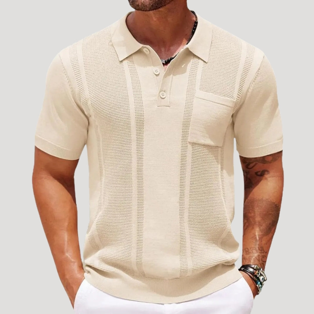 Men's Knitted Short-Sleeved Polo Shirt