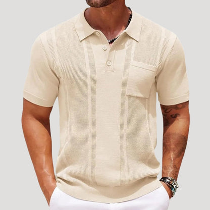 Men's Knitted Short-Sleeved Polo Shirt