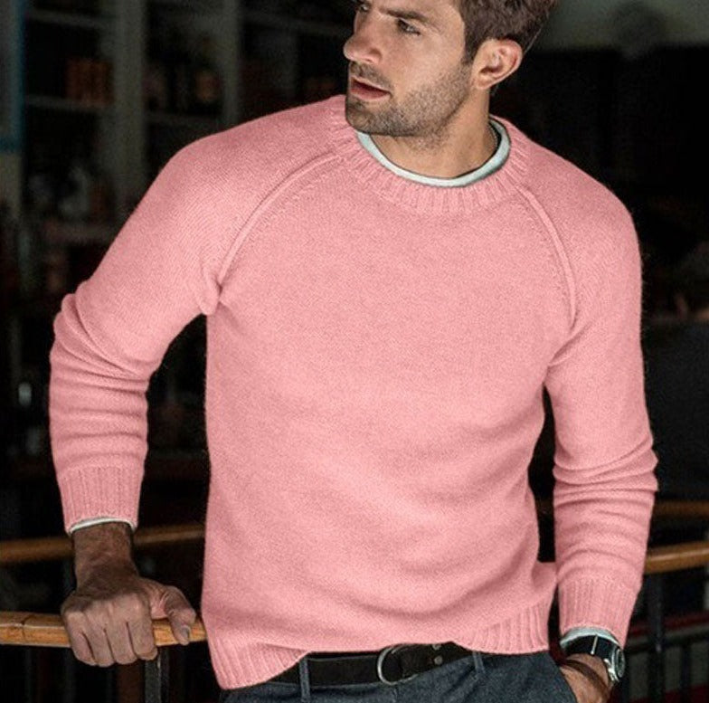 Men's Knitted Sweater Classic Fit for Warmth and Comfort