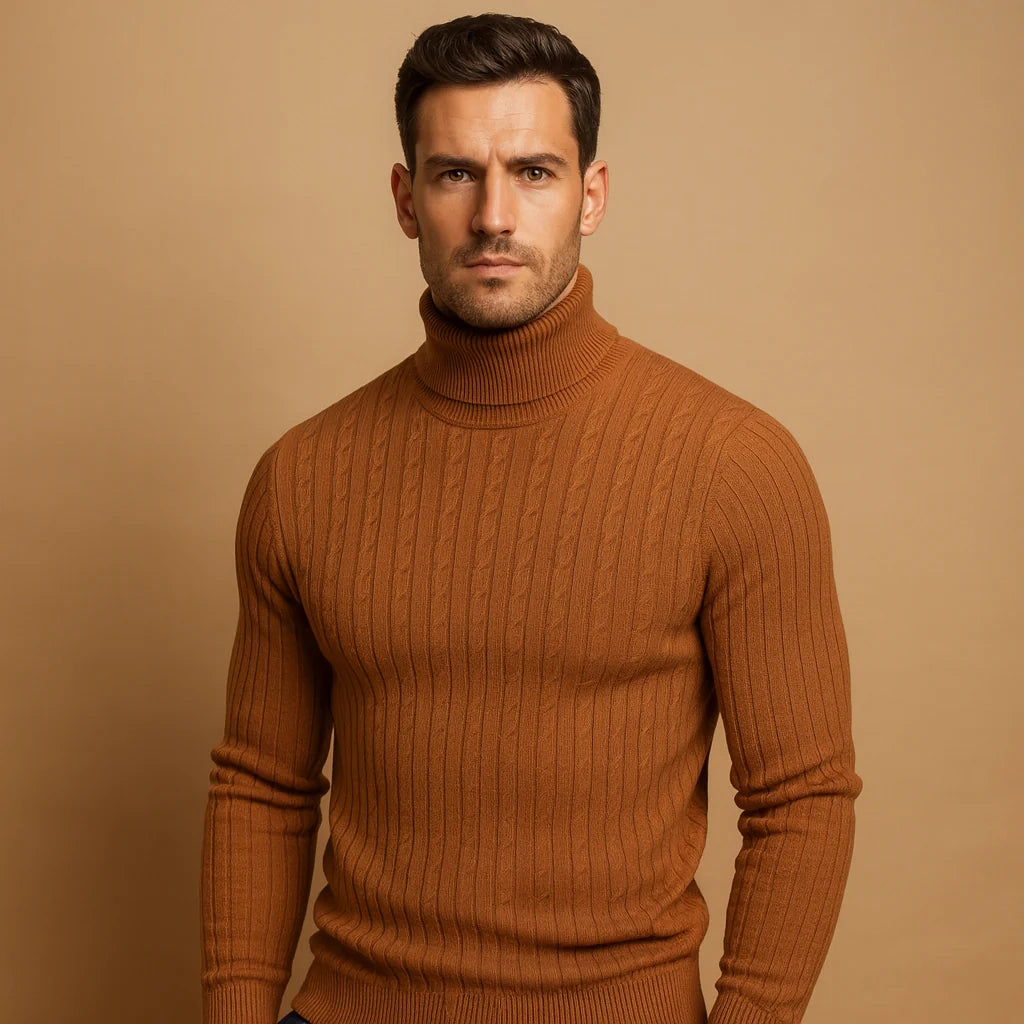Men's Knitted Winter Turtleneck Sweater