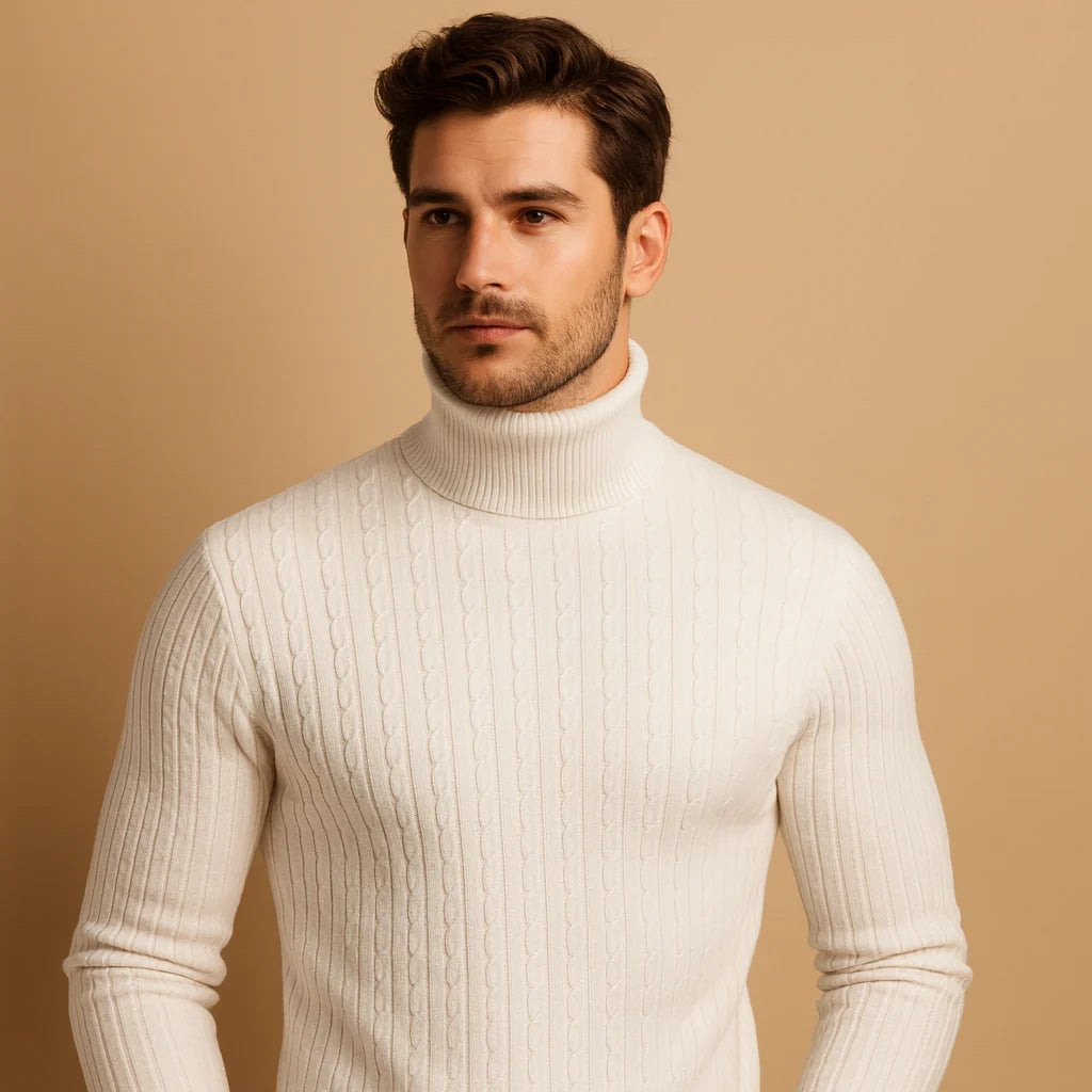 Men's Knitted Winter Turtleneck Sweater