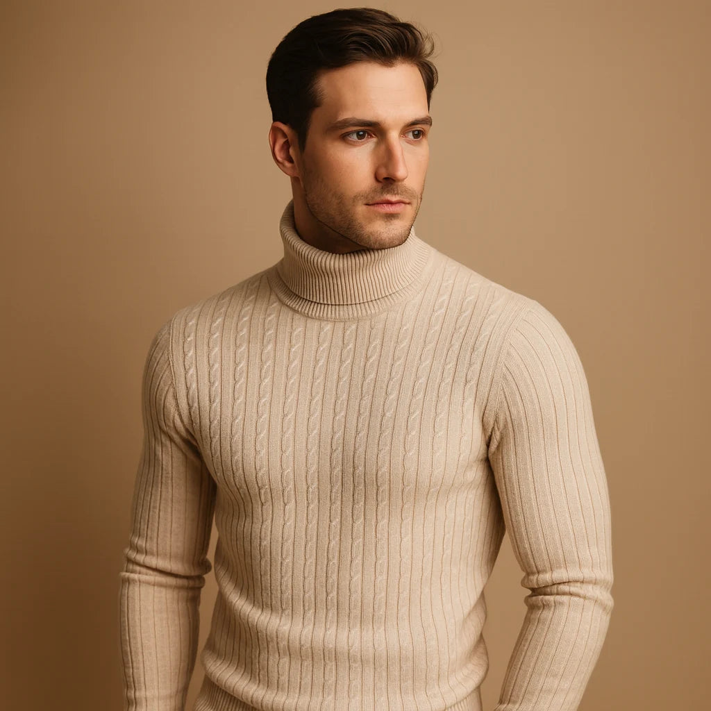 Men's Knitted Winter Turtleneck Sweater
