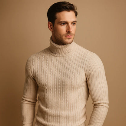 Men's Knitted Winter Turtleneck Sweater