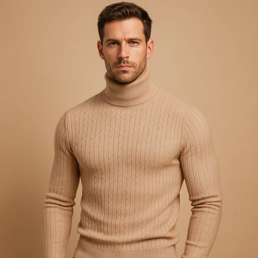 Men's Knitted Winter Turtleneck Sweater