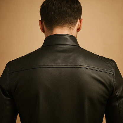 Men's Leather Biker Jacket
