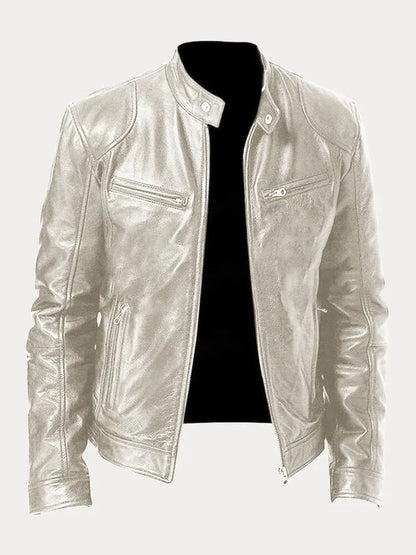 Men's Leather Biker Jacket
