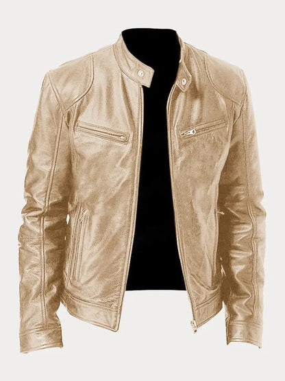 Men's Leather Biker Jacket