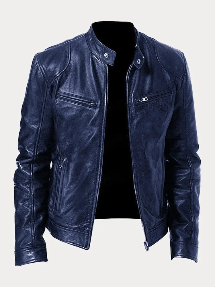 Men's Leather Biker Jacket