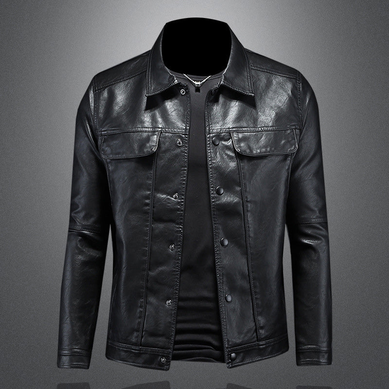 Men's Leather Biker Jacket for Motorcycle Riders