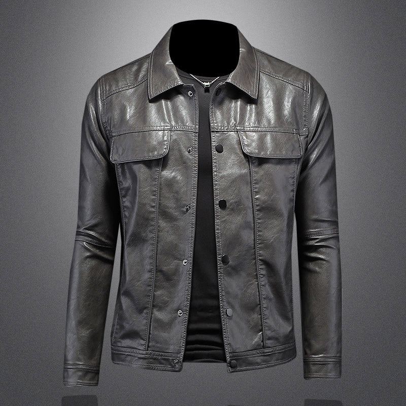 Men's Leather Biker Jacket for Motorcycle Riders
