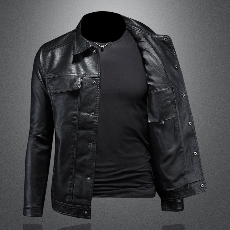 Men's Leather Biker Jacket for Motorcycle Riders