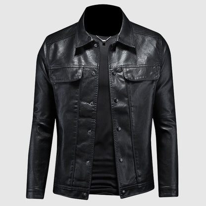 Men's Leather Biker Jacket for Motorcycle Riders