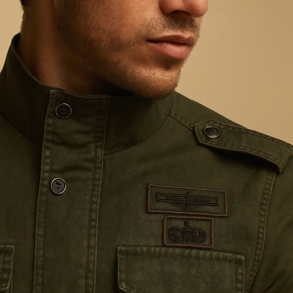Men's Leather Biker Jacket with Modern Fit