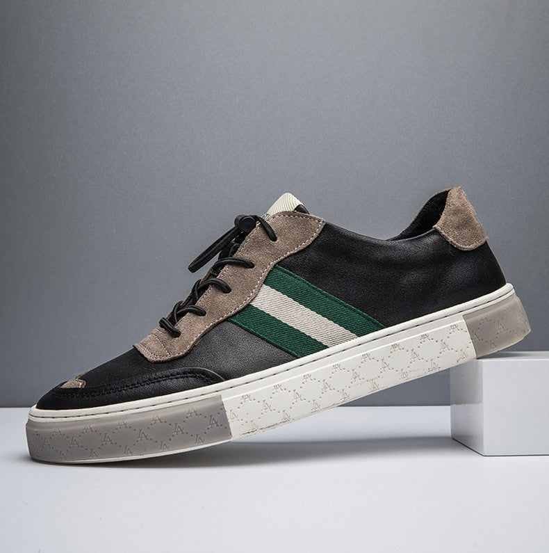Men's Leather Casual Sneakers - Comfortable Everyday Trainers