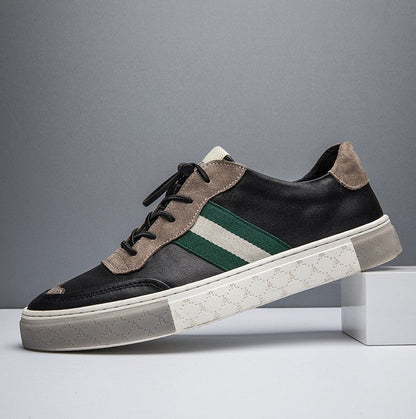 Men's Leather Casual Sneakers - Comfortable Everyday Trainers