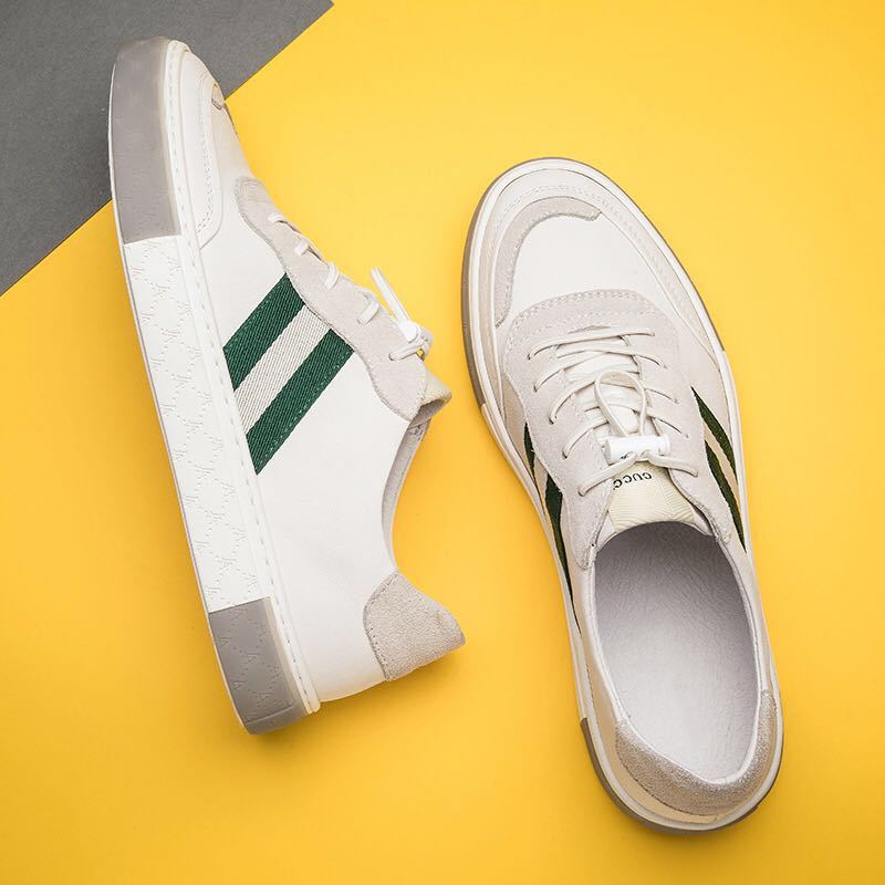 Men's Leather Casual Sneakers - Comfortable Everyday Trainers