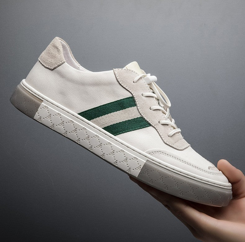 Men's Leather Casual Sneakers - Comfortable Everyday Trainers