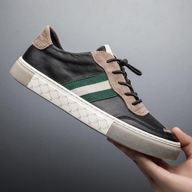 Men's Leather Casual Sneakers - Comfortable Everyday Trainers