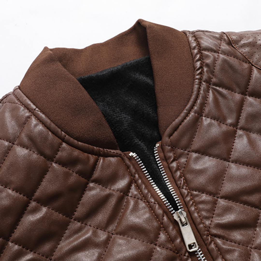 Men's Leather Jacket Classic Design