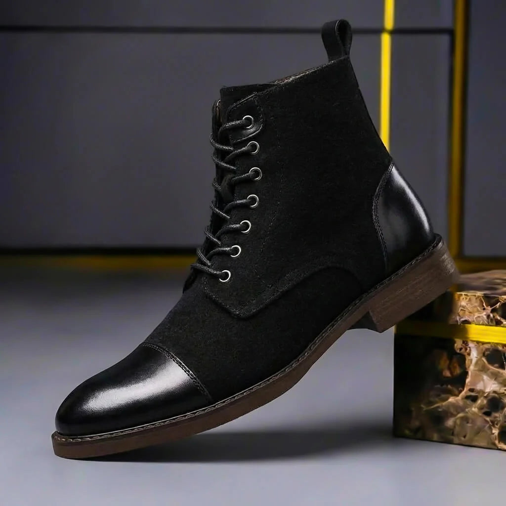 Men's Leather Wool Winter Boots