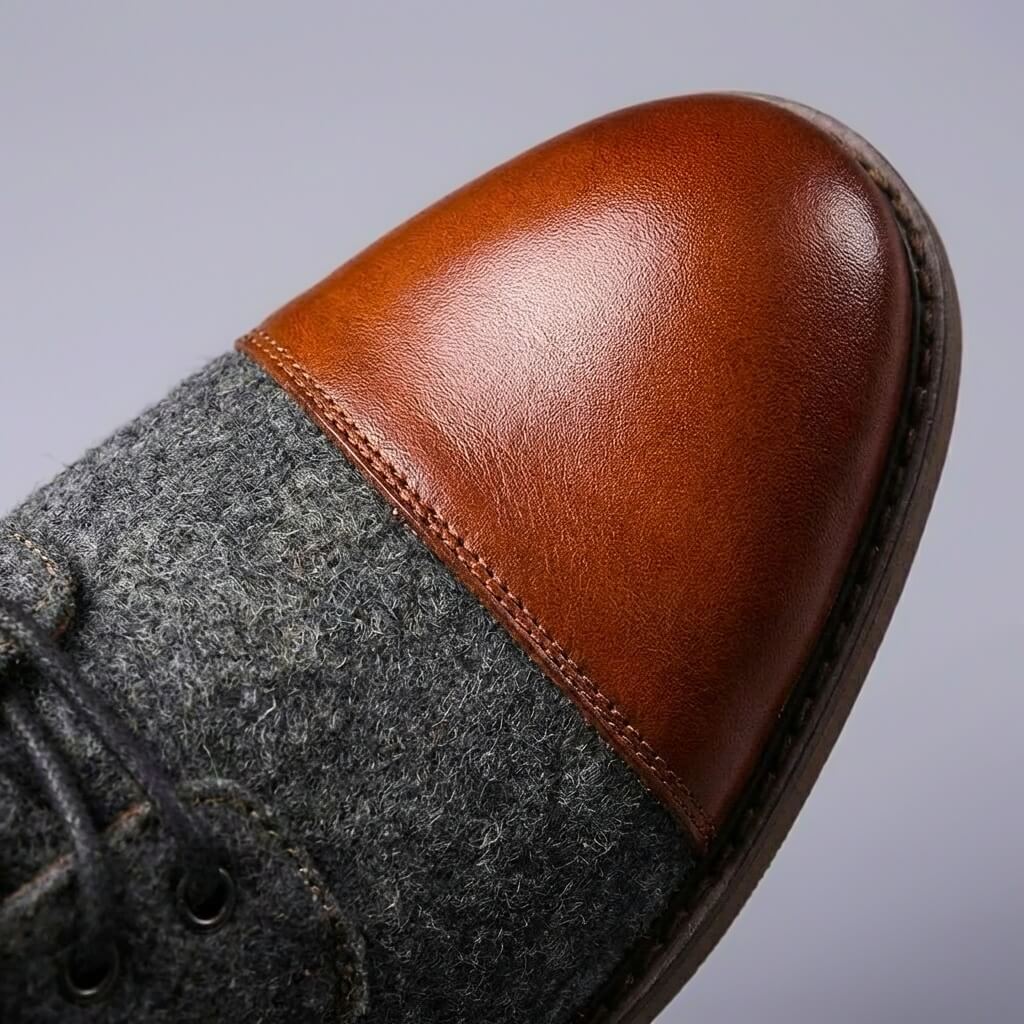 Men's Leather Wool Winter Boots