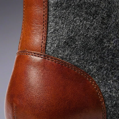 Men's Leather Wool Winter Boots