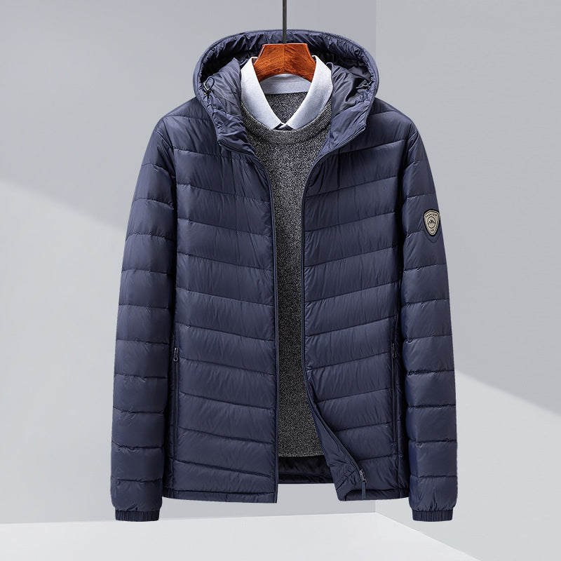 Men's Light Hooded Down Jacket