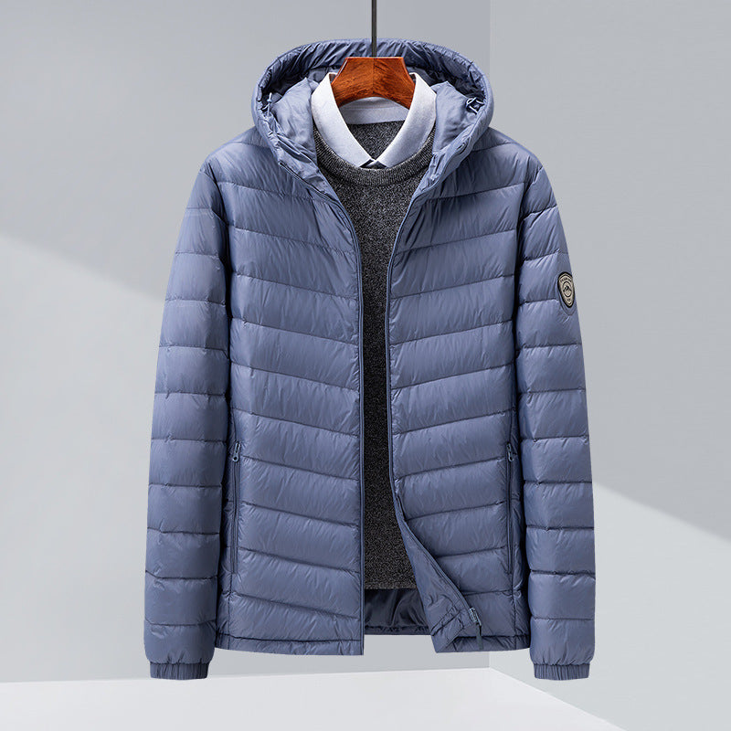 Men's Light Hooded Down Jacket