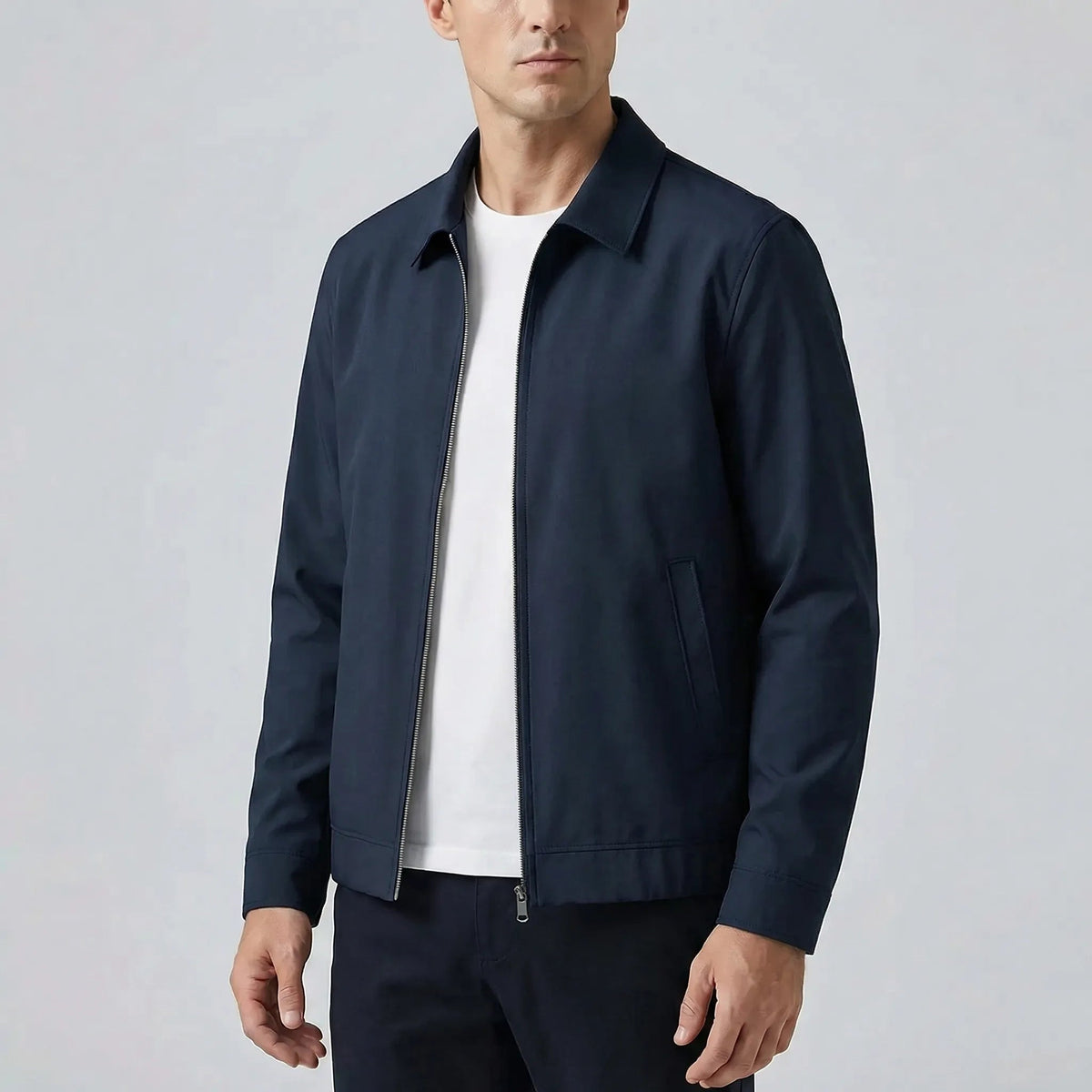 Men's Lightweight Bomber Jacket with Zipper