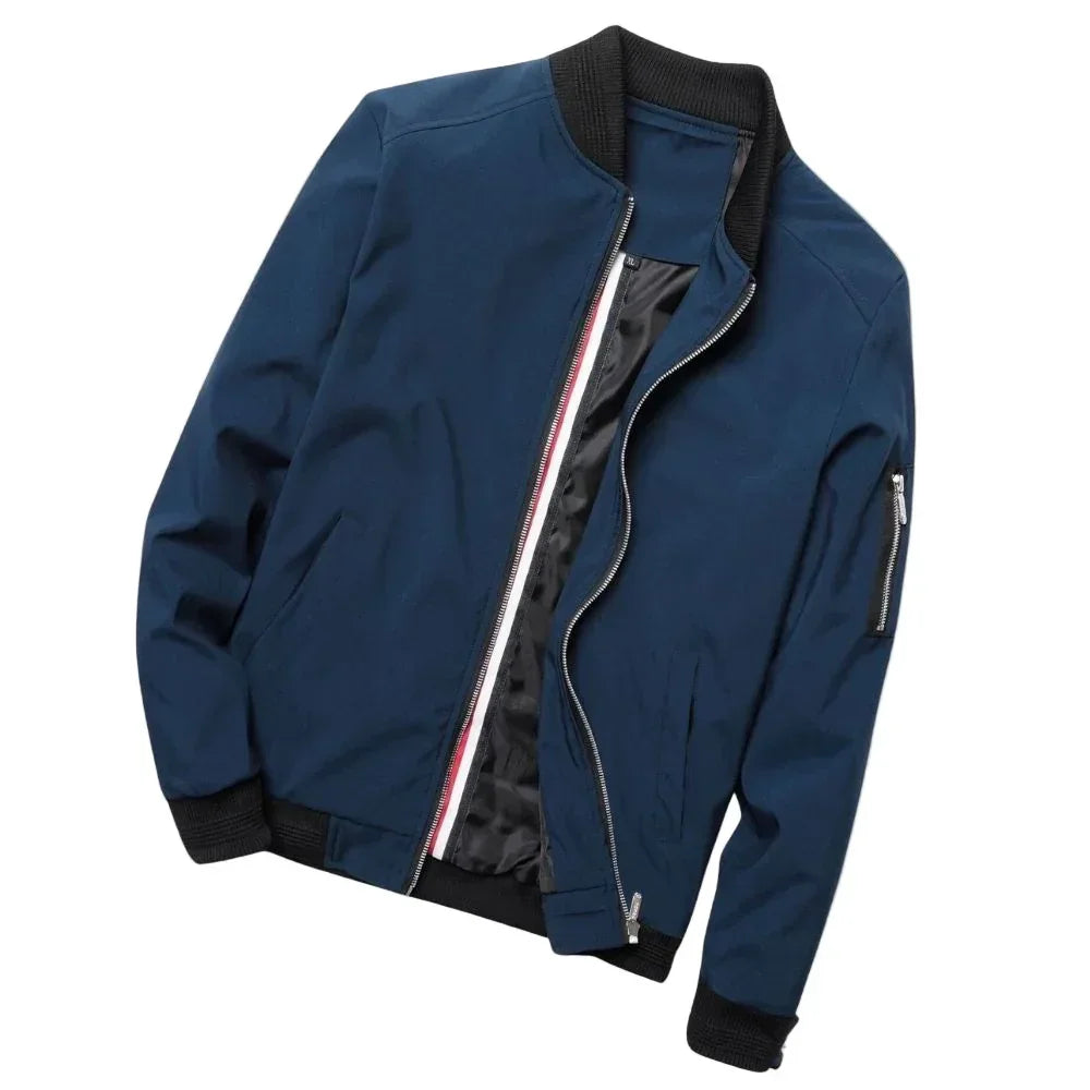 Men's Lightweight Bomber Jacket with Zipper