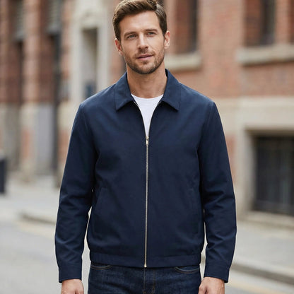 Men's Lightweight Bomber Jacket with Zipper