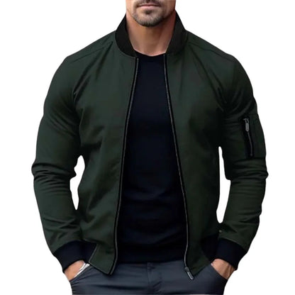 Men's Lightweight Bomber Jacket with Zipper