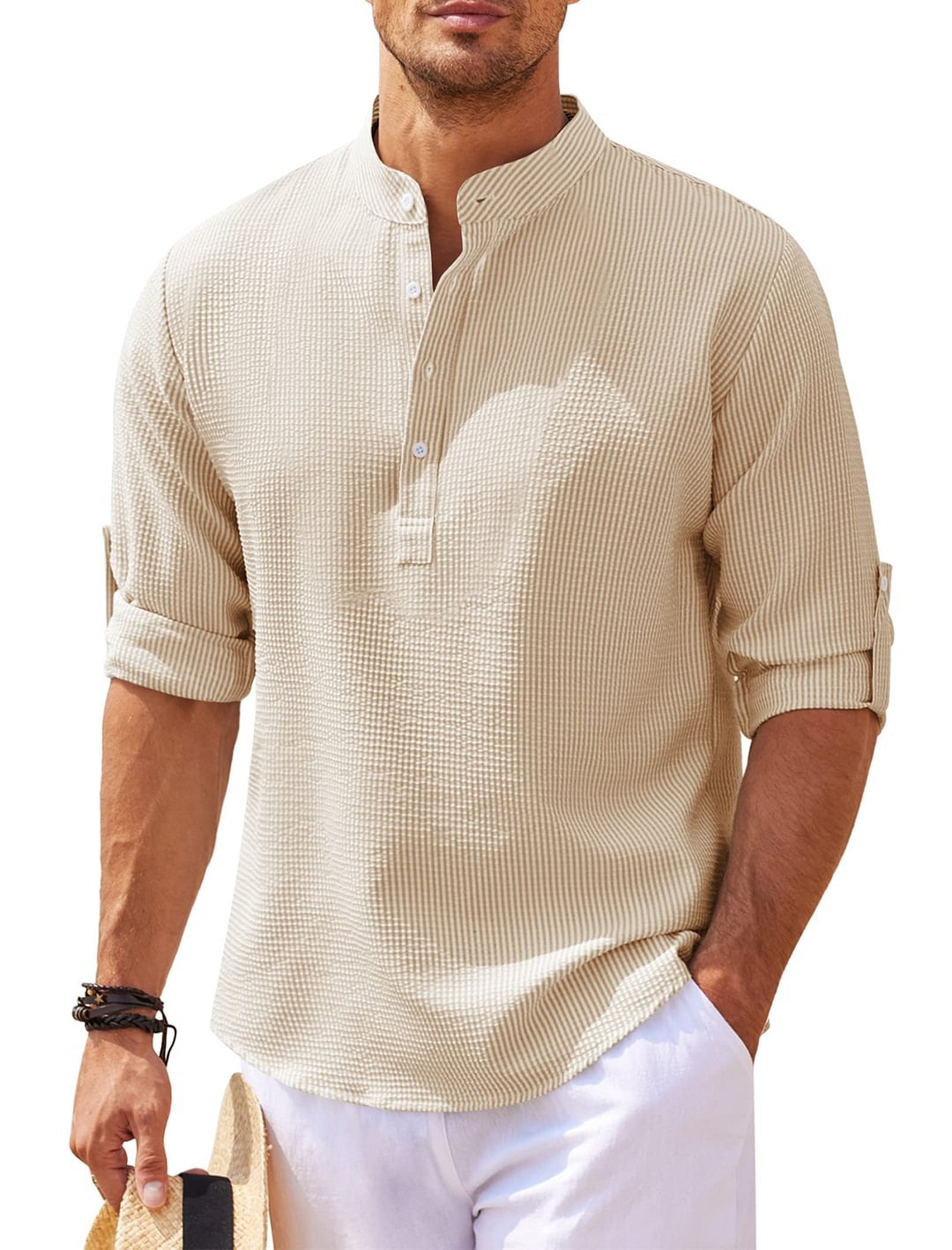 Men's Lightweight Casual Shirt with Sleeves