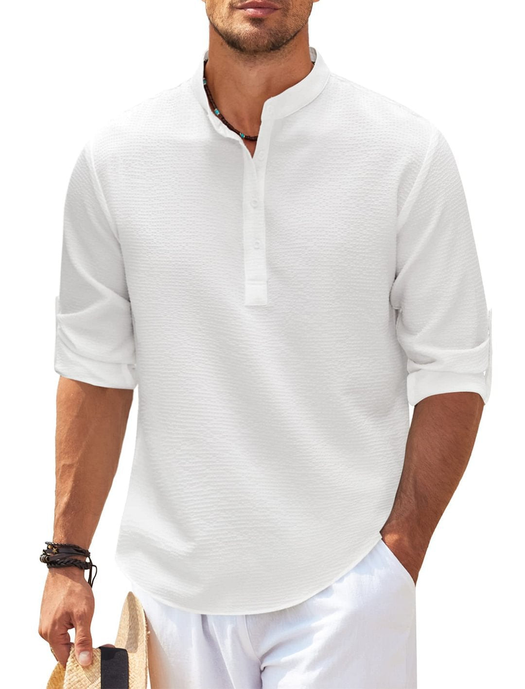 Men's Lightweight Casual Shirt with Sleeves