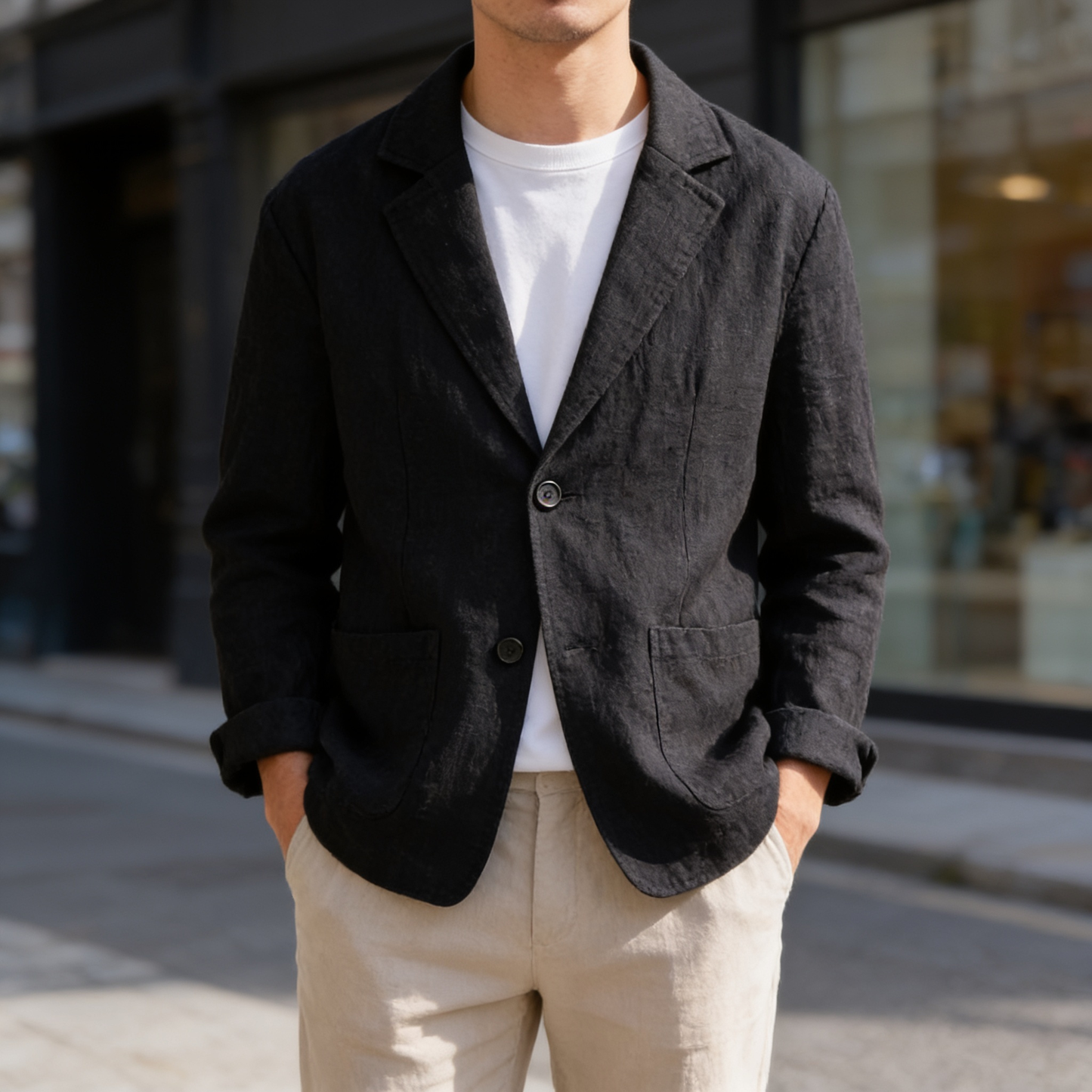 Men's Lightweight Linen Jacket